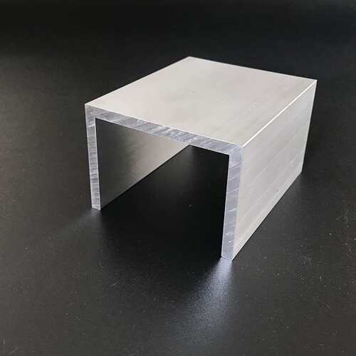 极速槽铝U型槽铝70x50x5氧化槽铝挤型材I料硬质工业槽铝内径60mm
