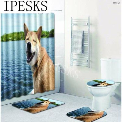 极速Shower curtalin bathroom floor mat turtle pattern bathro