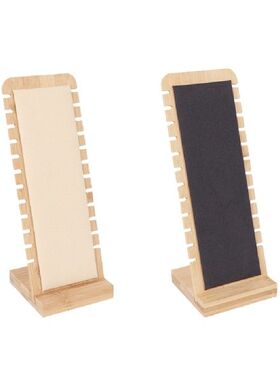 极速Solid Bamboo Wood Jewelry Display Stand Necklace SZhowca