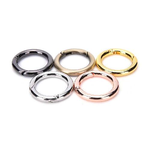 新品1pcs Round Carabiner Snap Clip Trigger SpriVng Keyring