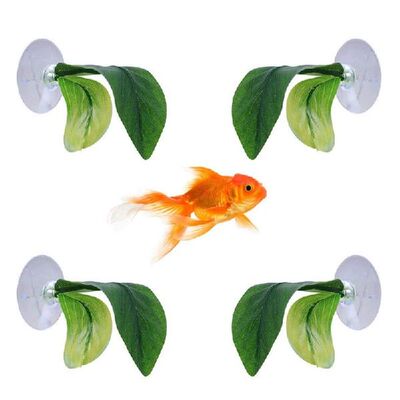 极速Artificgial Aquarium FishTank Decorations Plants Leaf Be