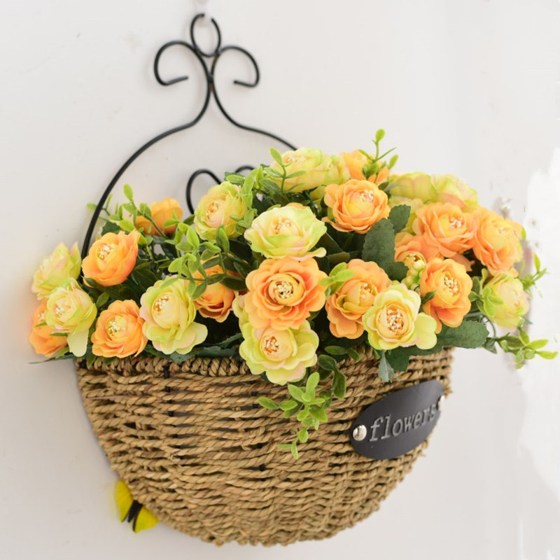 极速北欧墙面壁挂花篮田园创意墙C上绿萝吊兰盆幼儿园餐厅墙壁装