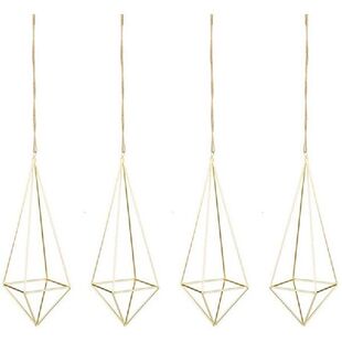 极速4 Packs Air Plant Hanging Holder Himmeli DecoTr Geometri