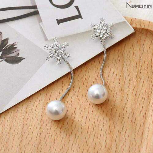 极速-zircon atmospheric y earring long styleR symmetrical-