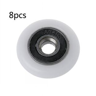 极速8 Pcs Shower Door Runner Rollers WheKels Pulleys Replace