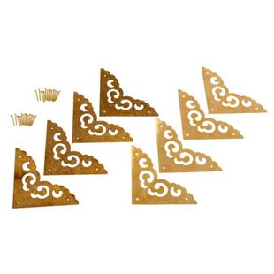 极速4Pcs 65mgm Antique Jewelry Box Wood Case Decorative Feet