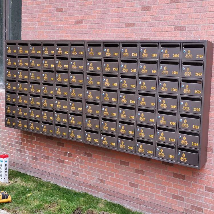 直销别墅信报箱奶箱不锈钢智能美式信报箱壁挂式钥匙存放箱