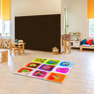 严选40CM液体流动可爱数字款地板地垫儿童拼图PVC益智早教感官垫