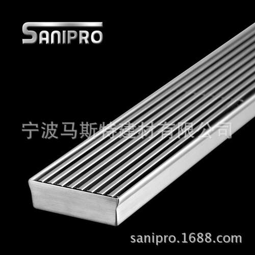 Sanipro不锈钢304直排长地漏浴室地漏厨房地漏阳台地漏