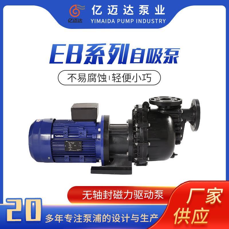 EB系列自吸泵大头塑料化工泵塑料耐腐蚀循环泵工程磁力驱动泵