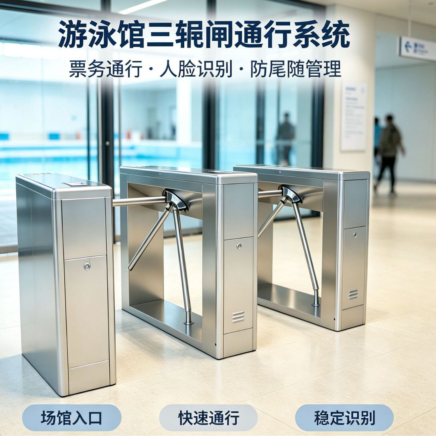 思翔通智能三辊闸园区刷卡密码门禁工厂人行出入通道源头厂家