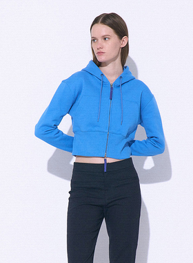 韩国正品 PARTIMENTO 春夏女装新款休闲时尚露脐连帽衫外套