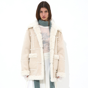 韩国正品 PARTIMENTO 2025年秋冬新款女装休闲双面穿柔软毛呢大衣