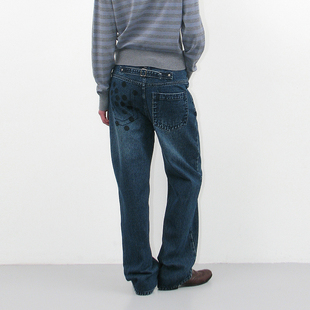 PARTIMENTO 韩国正品 2025SS新款牛仔裤女高腰阔腿裤长裤潮流百搭