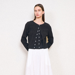 新款 2025年春季 女款 休闲棉麻层叠式 外套 韩国正品 开衫 PARTIMENTO