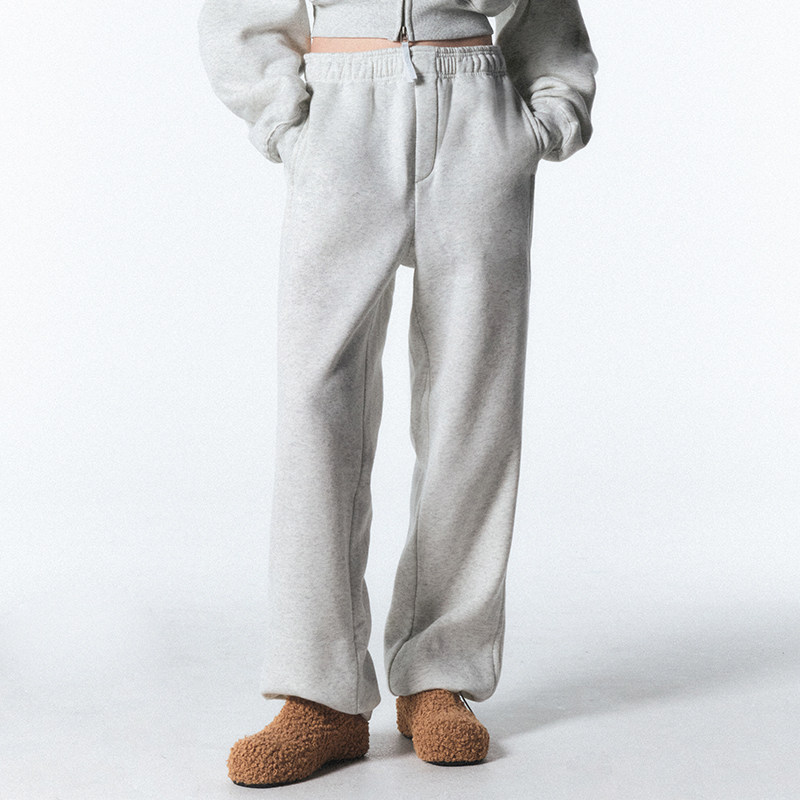 秋季加绒卫裤 韩国正品 PARTIMENTO 复古拉绒宽腿运动休闲卫裤,女装/女士精品,卫裤,淘宝优惠券,粉丝福利购,淘宝优惠卷