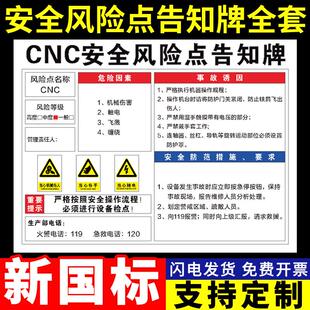 CNC数控车床岗位安全风险点告知牌告知卡风险辨识告知牌岗位明白