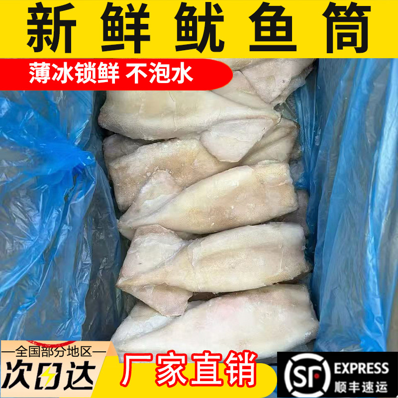 新鲜冷冻去皮鱿鱼筒酒店商用食材图片
