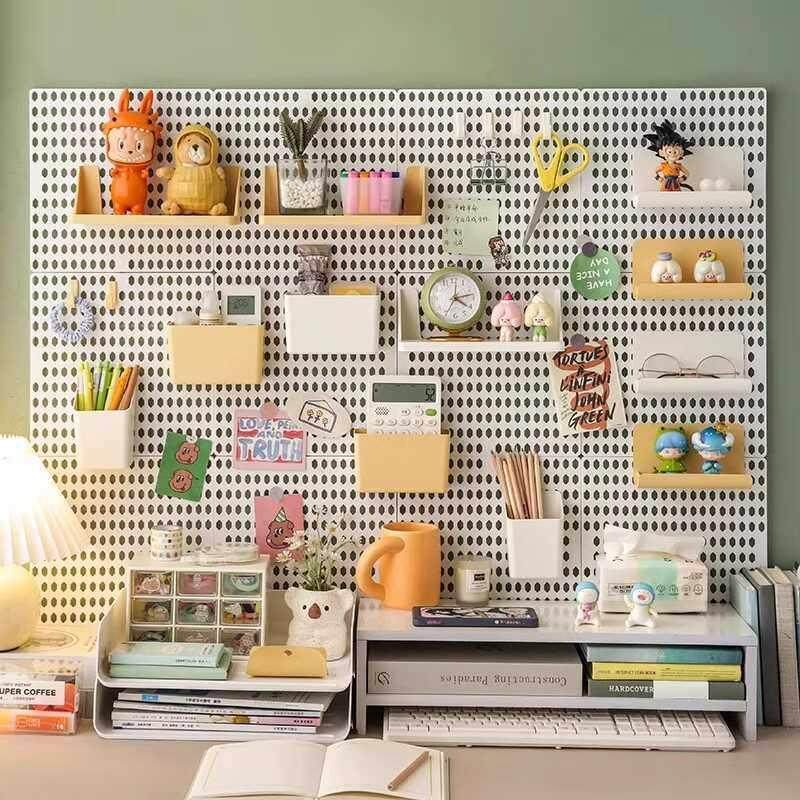 桌面孔板储物架学生宿舍壁挂式壁挂式免打孔储物柜整理桌隔墙架,收纳整理,收纳洞洞板,淘宝优惠券,粉丝福利购,淘宝优惠卷