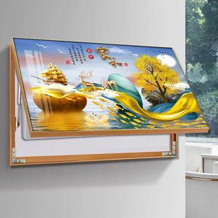 电表箱装饰画免打孔电闸盒配电箱晶瓷画镶钻轻奢简约新款配电盒