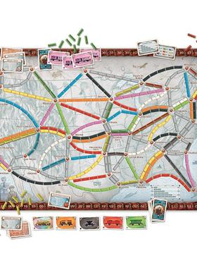 英文版铁路火车票环游之旅 Ticket 欧洲美洲1912桌游卡牌