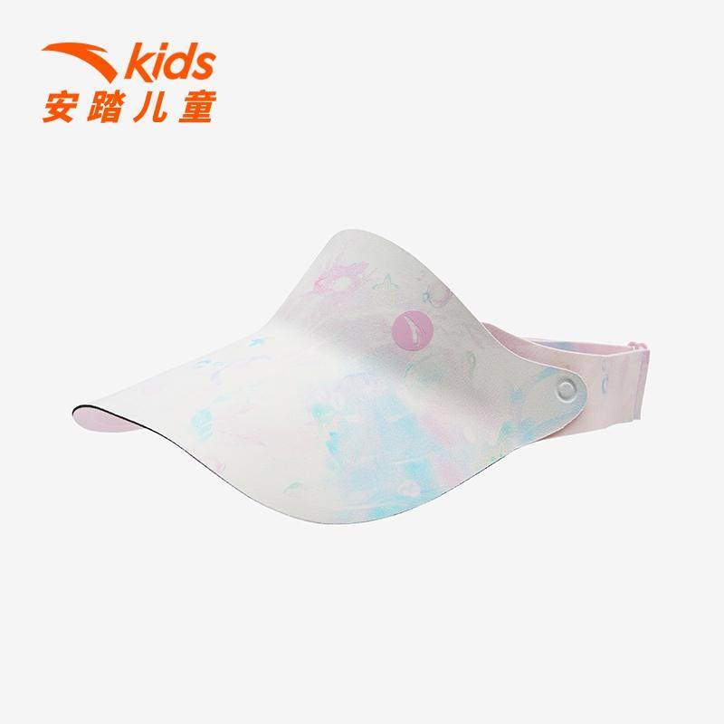 安踏儿童帽子女童空顶帽夏季防晒透气遮阳帽小学生舒适时尚鸭舌帽