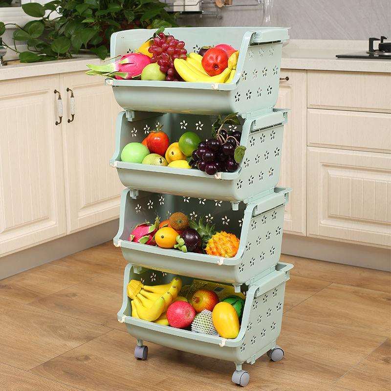 G2K蔬菜置物架菜篮子厨房收纳筐家用菜架塑料镂空