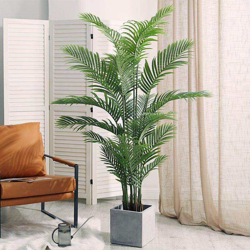 仿真植物散尾葵盆栽客厅摆件大型北欧风室内装饰落地式假绿植盆景