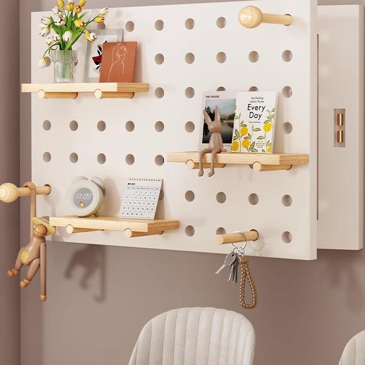 洞洞板电表箱装饰画2025新款免打孔置物架电闸遮挡配电盒电箱挂画