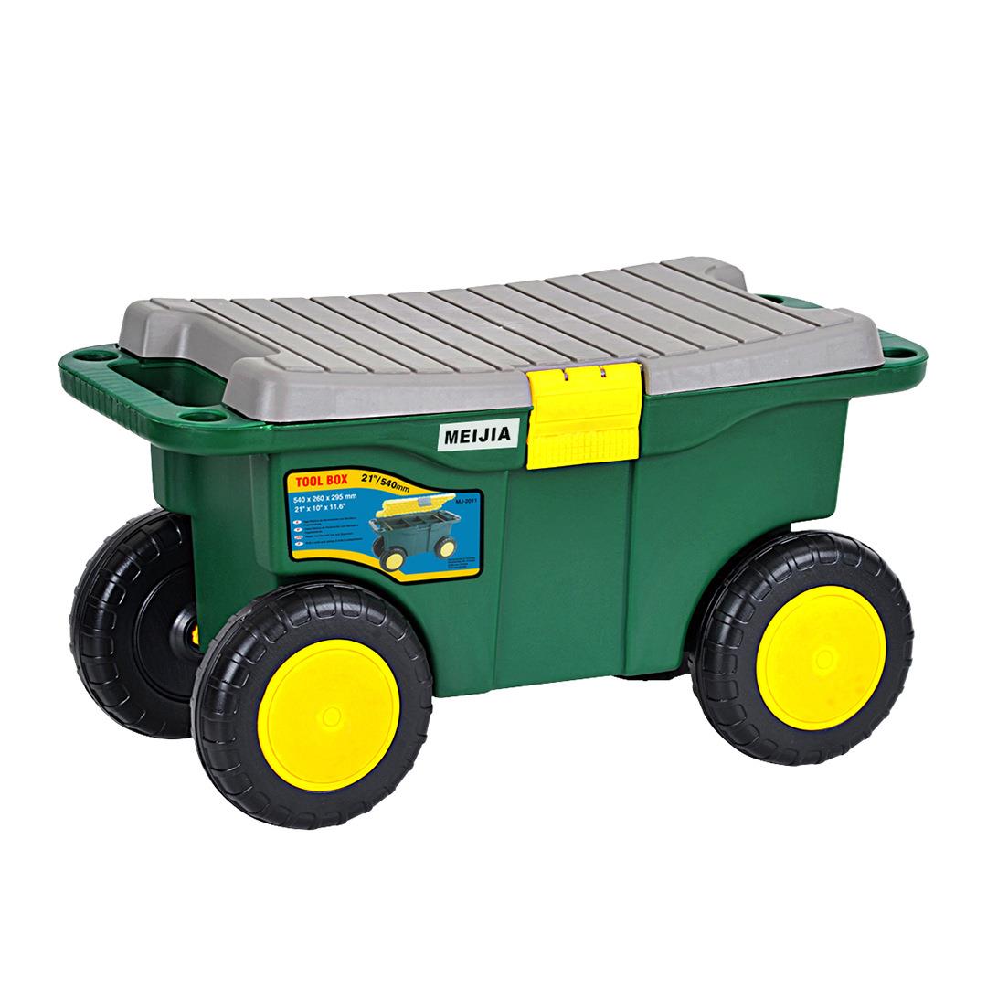 MJ-2011创意带轮五金工具收纳盒 塑料车载用品收纳箱园艺工具箱
