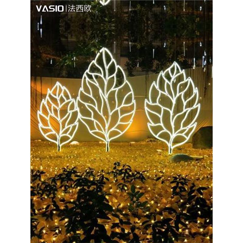 led发光树叶造型灯庭院灯街道公园景区草坪灯户外装饰亮化景观灯