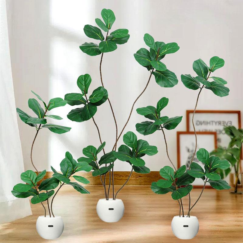 仿真植物盆景家居室内外装饰绿植琴叶榕仿真盆栽卧室绿植落地摆设
