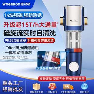 惠尔顿前置旋流反冲洗全屋净水家用升级8T防爆过滤器P0038MAX