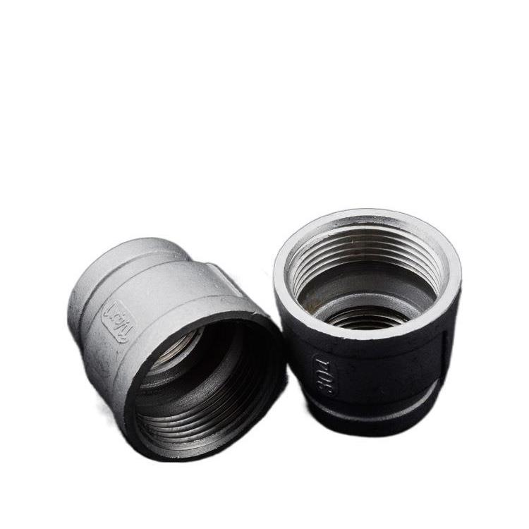 201/304不锈钢变径内丝大小头异径管箍接头精铸管古4分6分1寸2寸