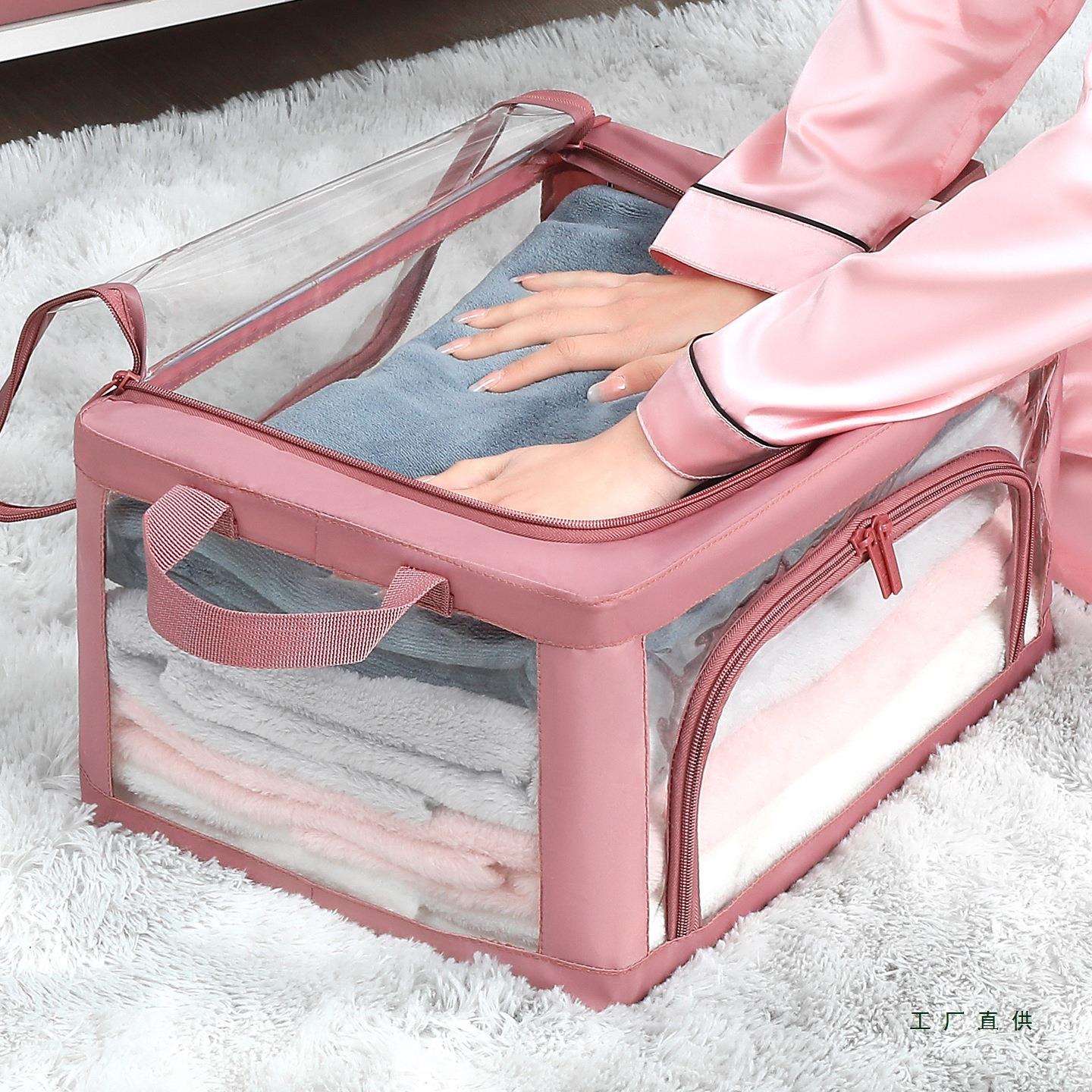 透明衣服收纳箱家用折叠装衣物羽绒的百纳箱衣柜整理袋储物盒