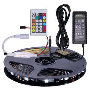 5米WS2811 30灯 滴胶幻彩灯带+24键幻彩控制器+12V 3A电源 套装