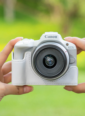 适用佳能r50v1保护套r5二代相机包R10皮套R6R7底座R8皮壳R62rpv1