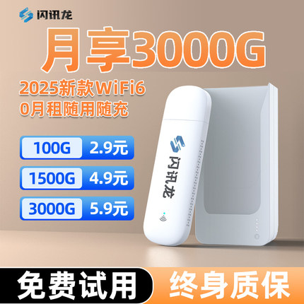 2025新款移动无线网络随身wifi无线wifl高速纯流量免插卡wi-fi6+无限速三网通车载家用宿舍学生便携4G5路由器