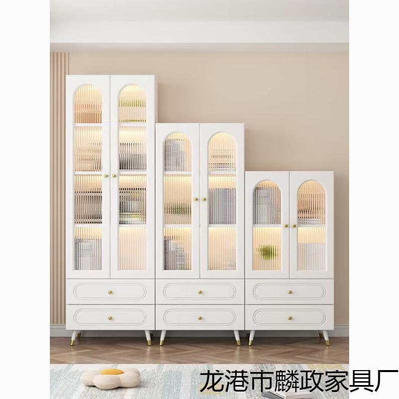 书柜简约客厅柜玻璃门组合展示柜置物柜储物柜书架柜多层防尘高档