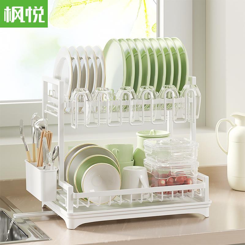 厨房多功能置物架放挂杯沥水篮沥水碗架碗筷碗盘多功能碗碟收纳架