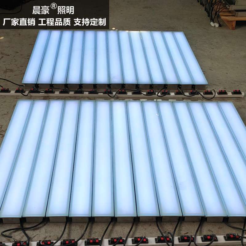 led长条地砖灯户外公园广场嵌入式线条地埋灯方形感应发光地板砖