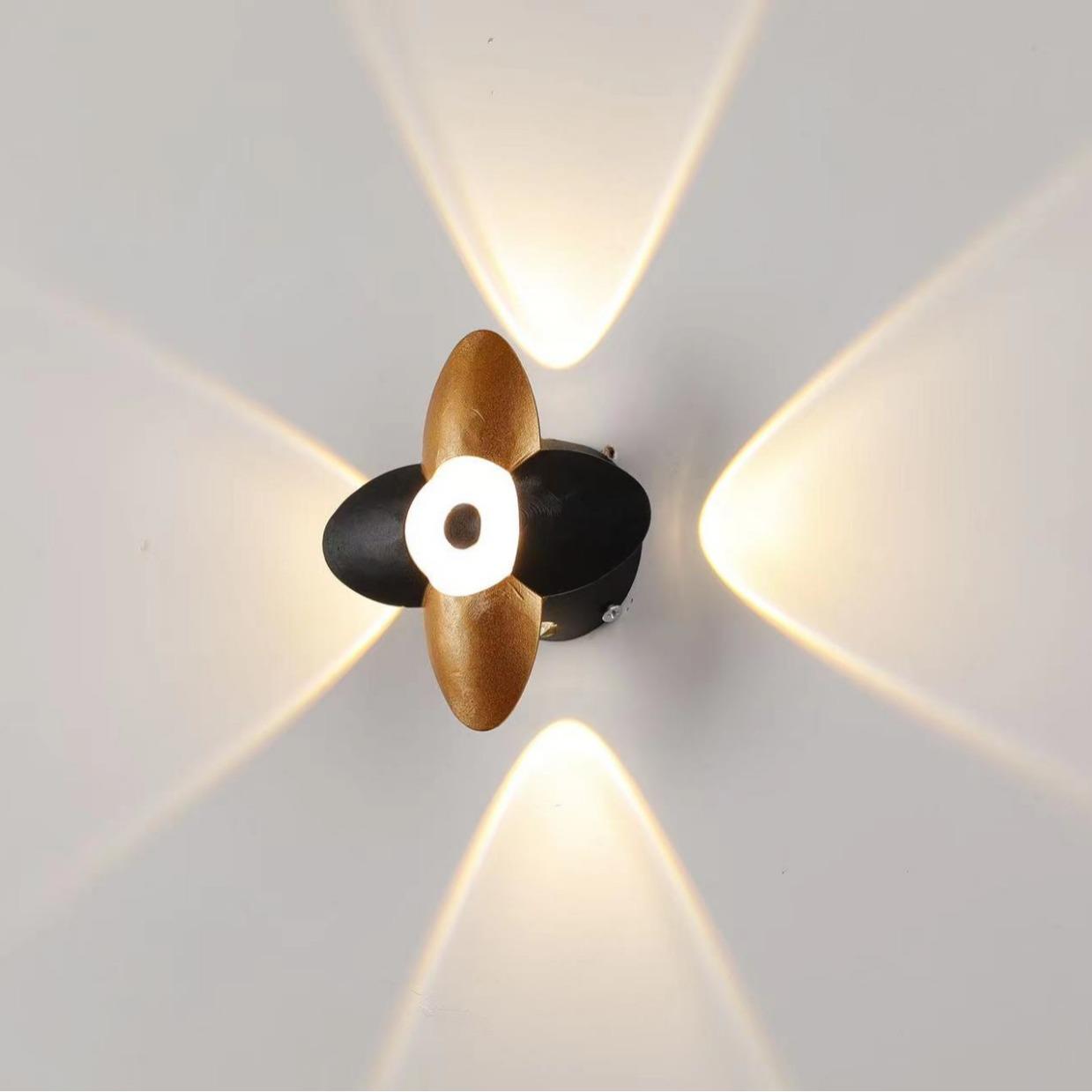 跨境新款led户外壁灯创意花朵压铸铝材庭院花园公园小区工程灯