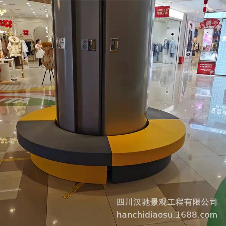 四川玻钢树脂坐凳椅子室内玻璃钢弧形圆形坐凳玻璃钢材质的椅子