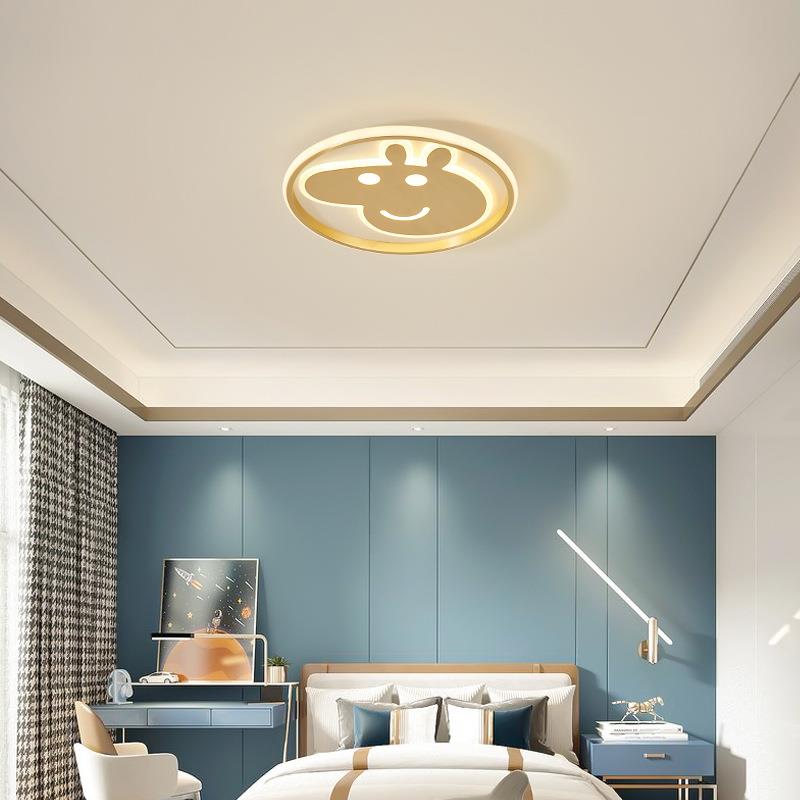 儿童房吸顶灯小孩房间卧室灯创意现代简约北欧全铜卡通可爱小猪