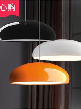 现代简约意大利餐厅灯客厅卧室书房店铺商场茶室橙色LED装饰吊灯