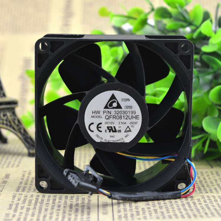 台达8038 8CM12V2. 3线/4线 转速工业汽车改装增压暴力风扇