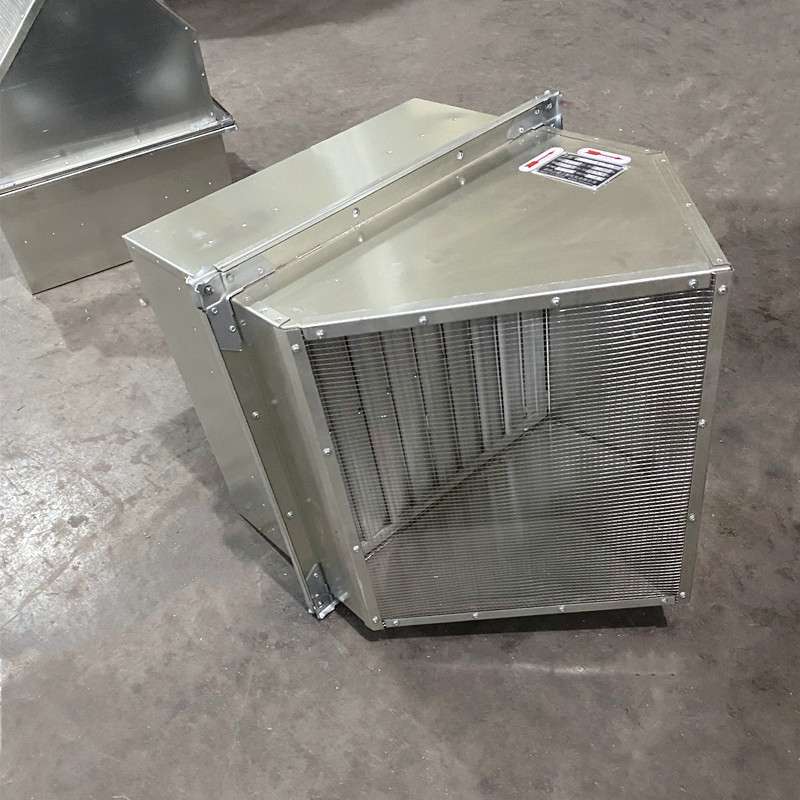 SEF-300Ex-0.08 1800m3/h低噪声边墙式轴流风机 45度防雨罩防虫网