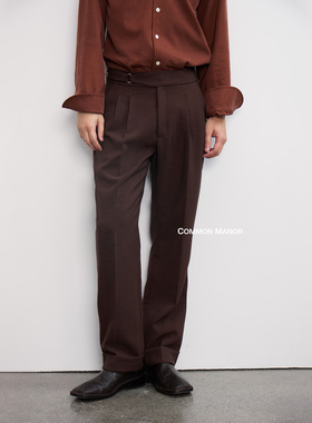 COM25AW【地中海优雅那不勒斯西裤】意式老钱风骨休闲双色西裤