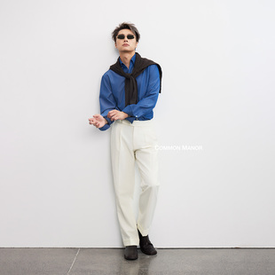 宽肩仿牛仔衬衫 定染丽赛纤维意式 那不勒斯一片领2.0 COM25AW