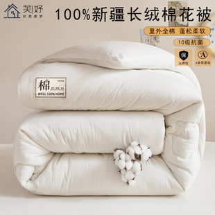 A类新疆长绒棉花被100全棉学生宿舍家用纯棉被子加厚保暖冬季被芯